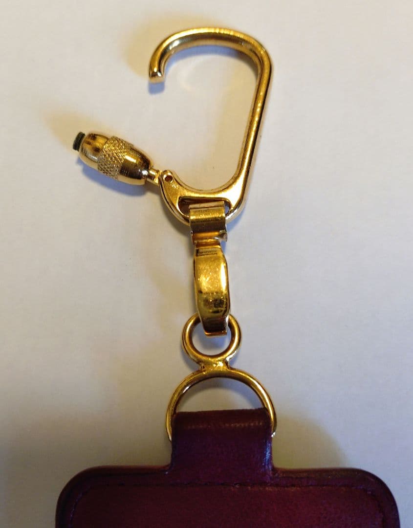 LOEWE レザー キーホルダー バーガンディ