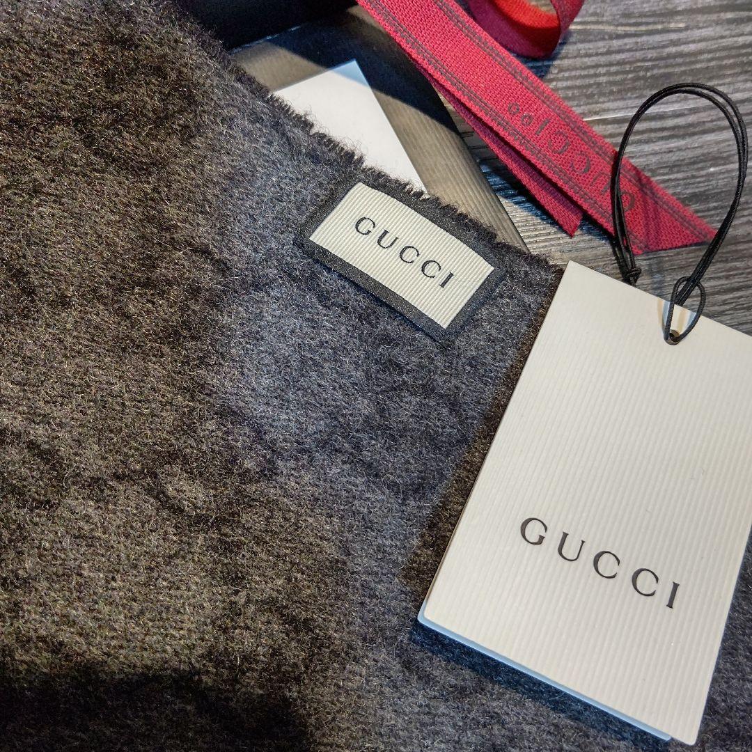 ❤美品箱付き❤GUCCI マフラー ショール スカーフ❤カシミア❤グレー❤