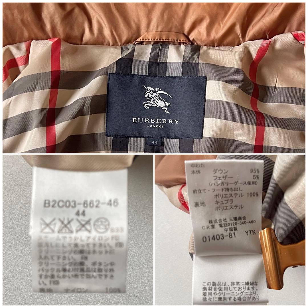 希少✨ バーバリーロンドン ダウンベスト ノバチェック サイズ44 ぺプラム
