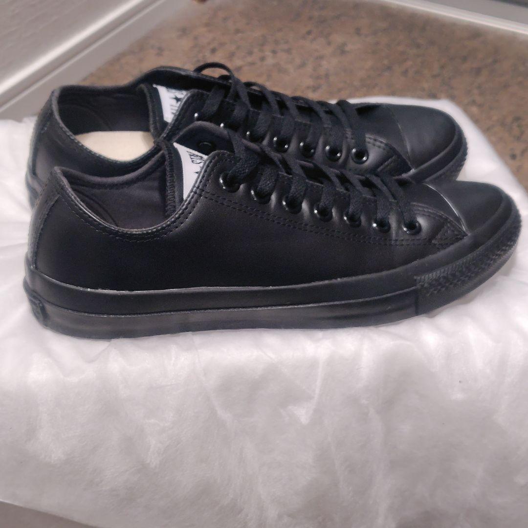 【稀少】CONVERSE LEA ALL STAR OX ブラックモノクローム