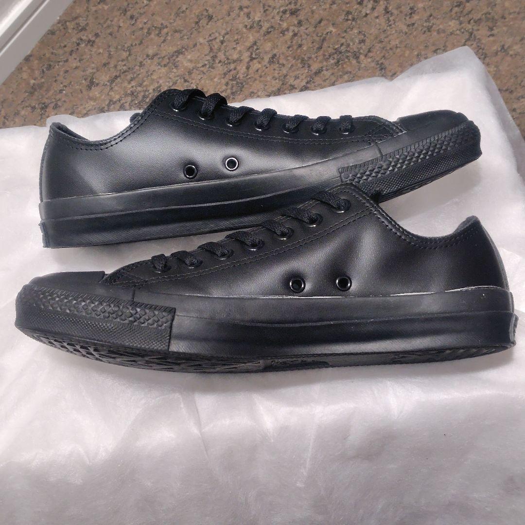 【稀少】CONVERSE LEA ALL STAR OX ブラックモノクローム