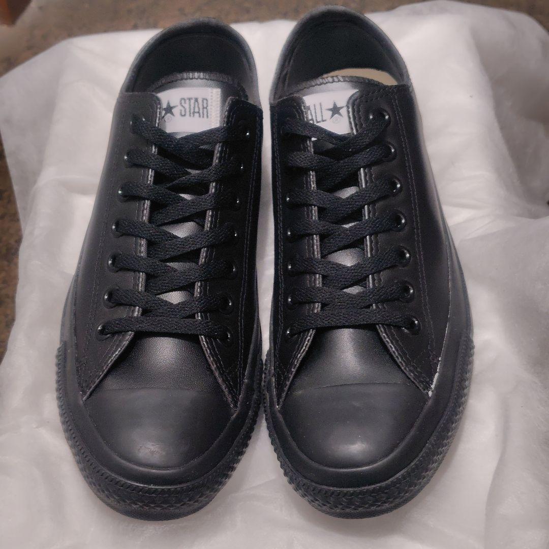 【稀少】CONVERSE LEA ALL STAR OX ブラックモノクローム