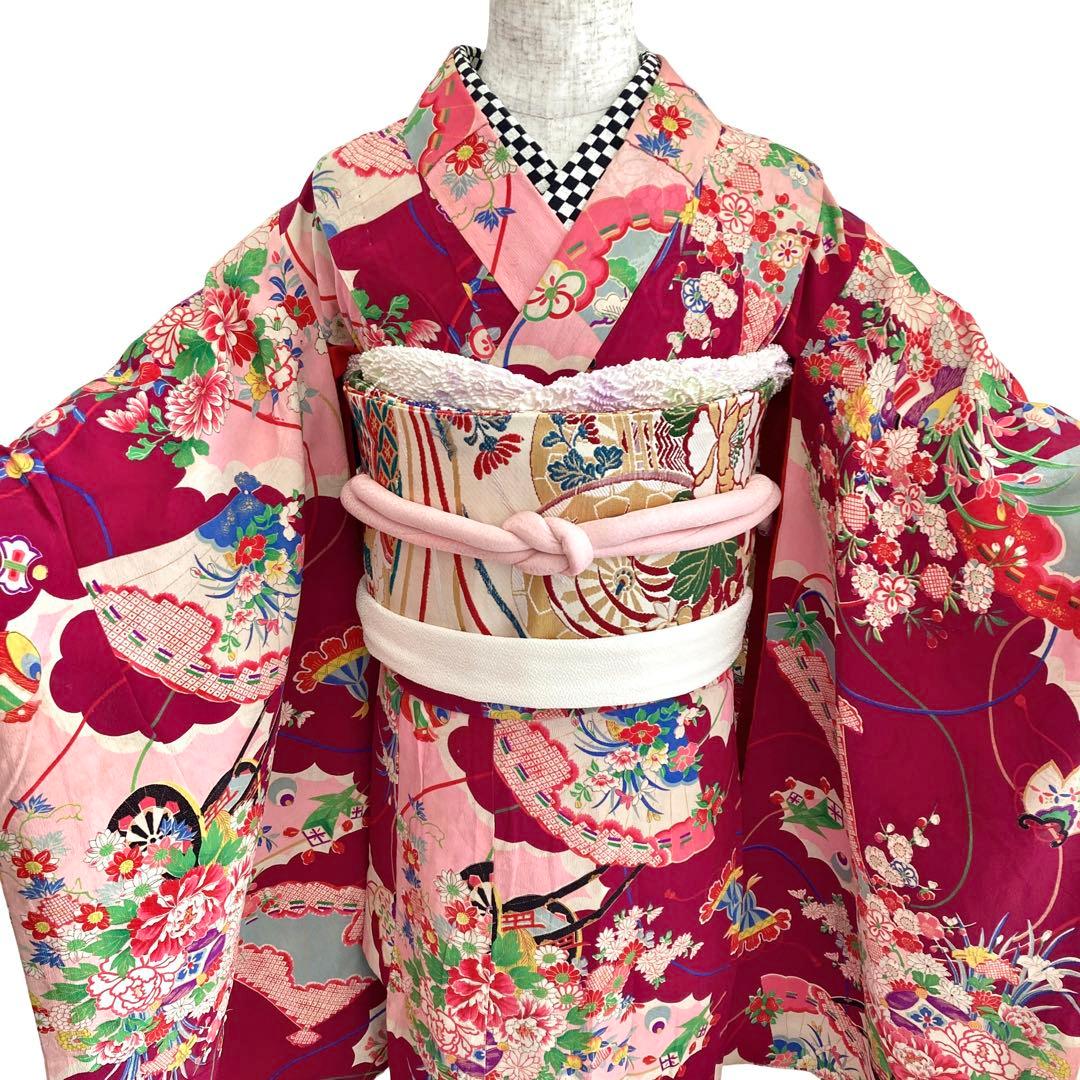 アンティーク 7歳 女の子 子供着物 七五三 アンティーク着物 NO110
