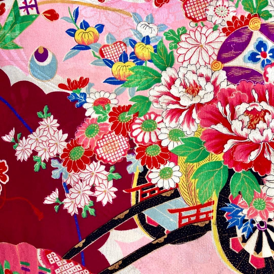 アンティーク 7歳 女の子 子供着物 七五三 アンティーク着物 NO110