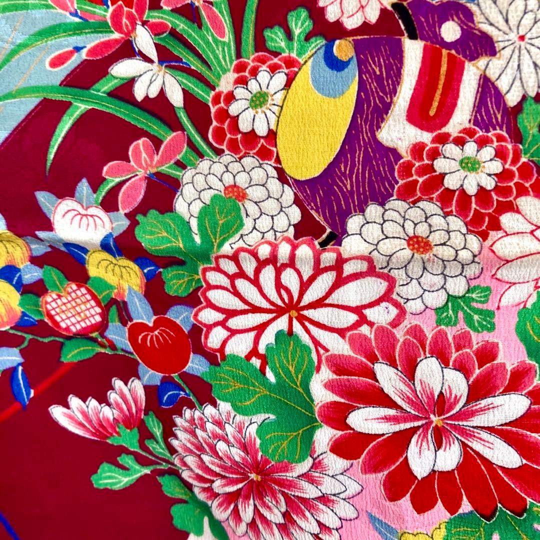 アンティーク 7歳 女の子 子供着物 七五三 アンティーク着物 NO110