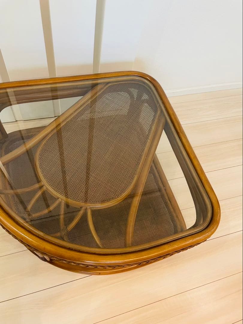 送料込み　ラタン センターテーブル 幅100cm