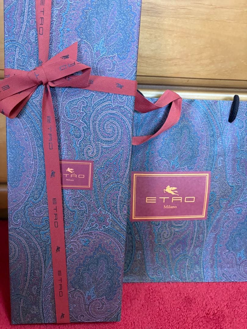 「新品未使用 」ETRO ペイズリー柄ジャガード生地シルクネクタイ