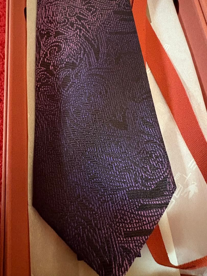 「新品未使用 」ETRO ペイズリー柄ジャガード生地シルクネクタイ