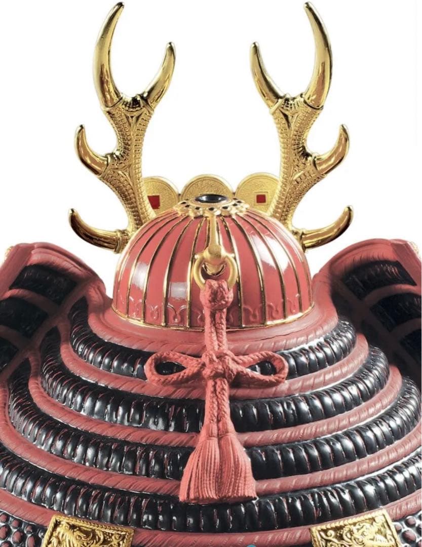 新品☆リヤドロ 兜 五月人形 端午の節句 兜飾り 名将 武将 真田幸村 絶版品