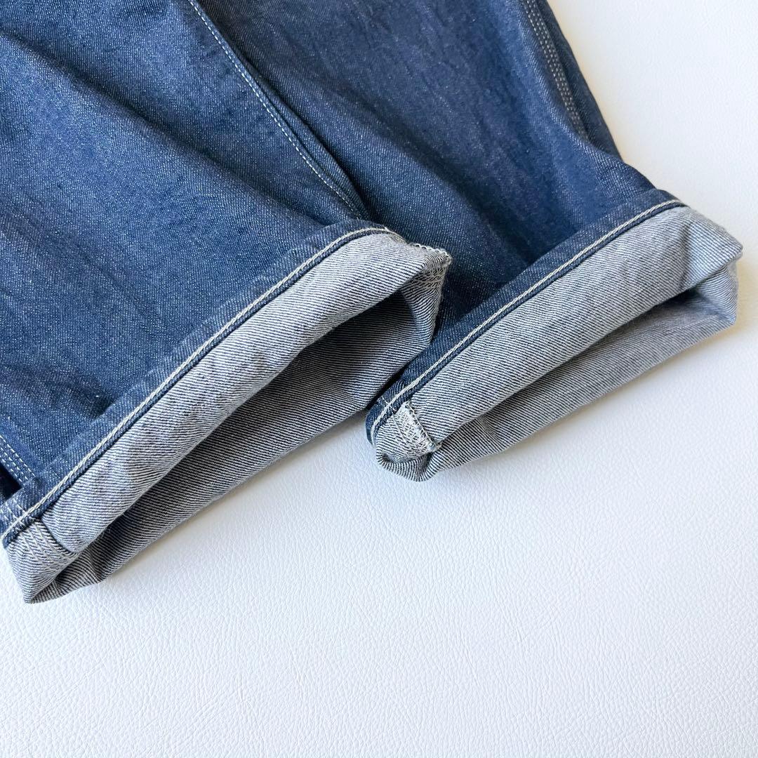 4878【美品】45R 麦デニムの908ペインター　ワイドパンツ　M インディゴ