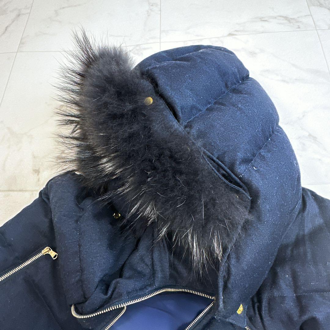 タトラス　ダウン　ベスト　LUSERA　02ネイビー　リアルファーフード　ウール