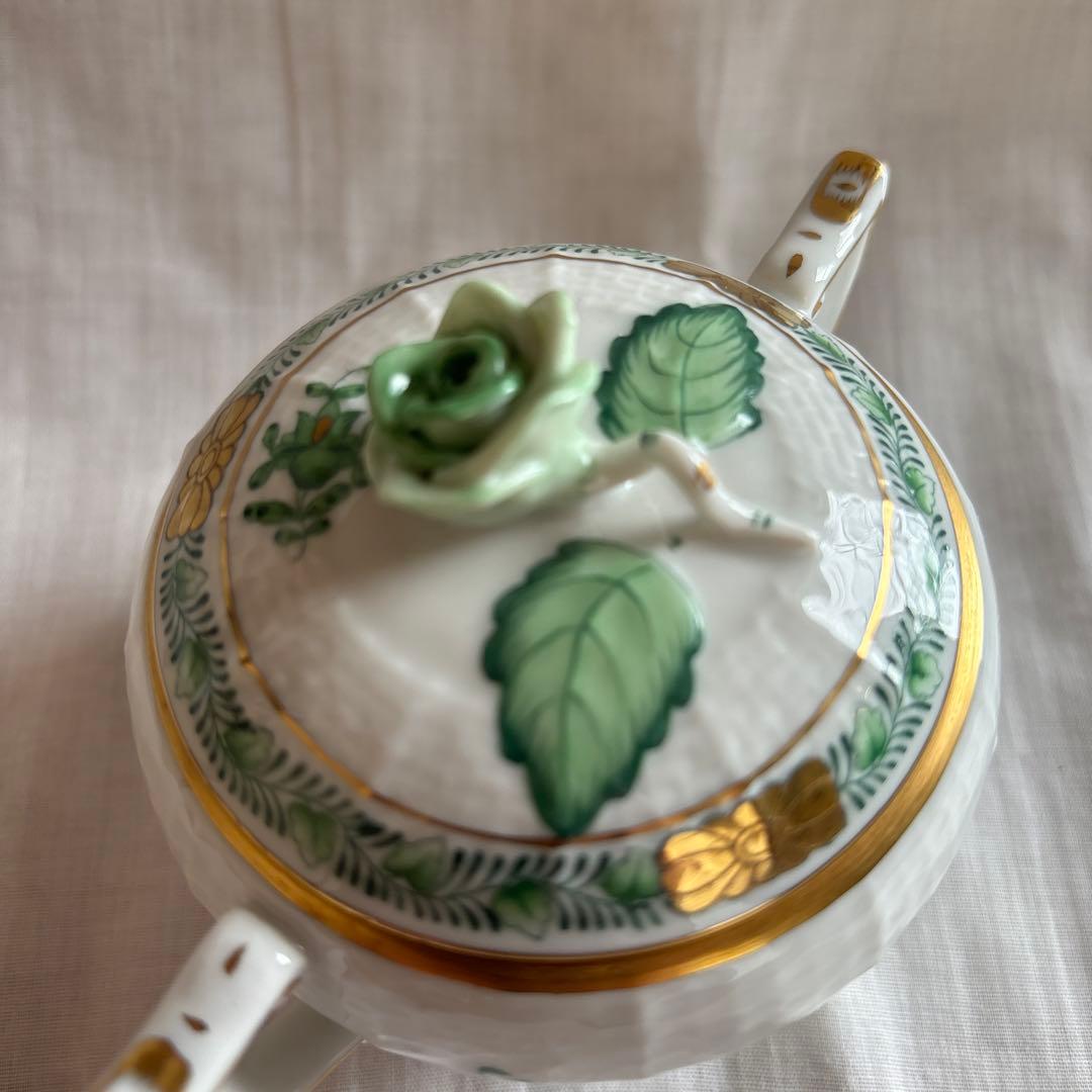 ヘレンド　クリーマー・ボンボニエール・トレーセット