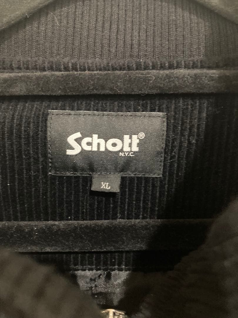Schott コーデュロイジャケット ブラック　XL