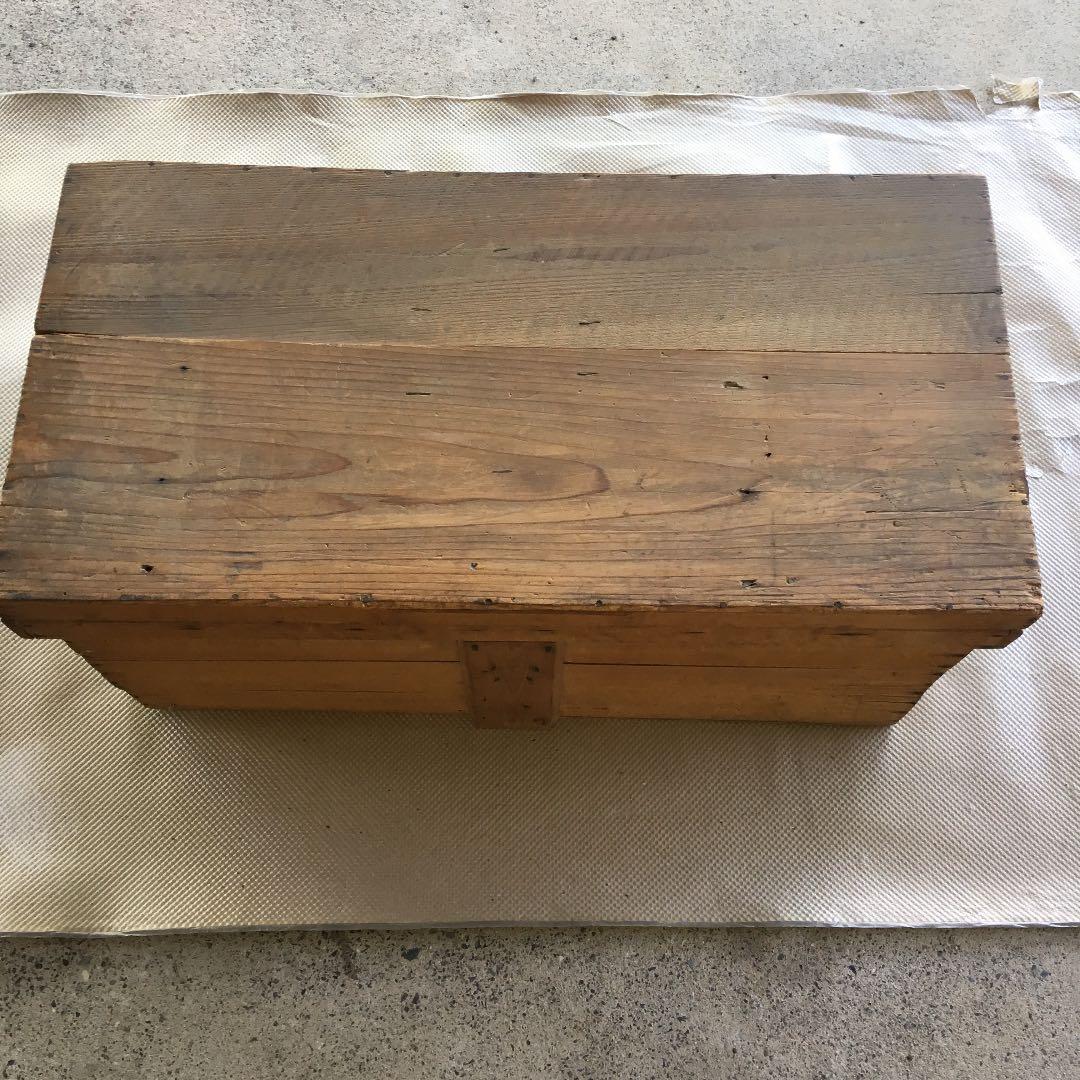 0587　木製 収納ケース レトロ