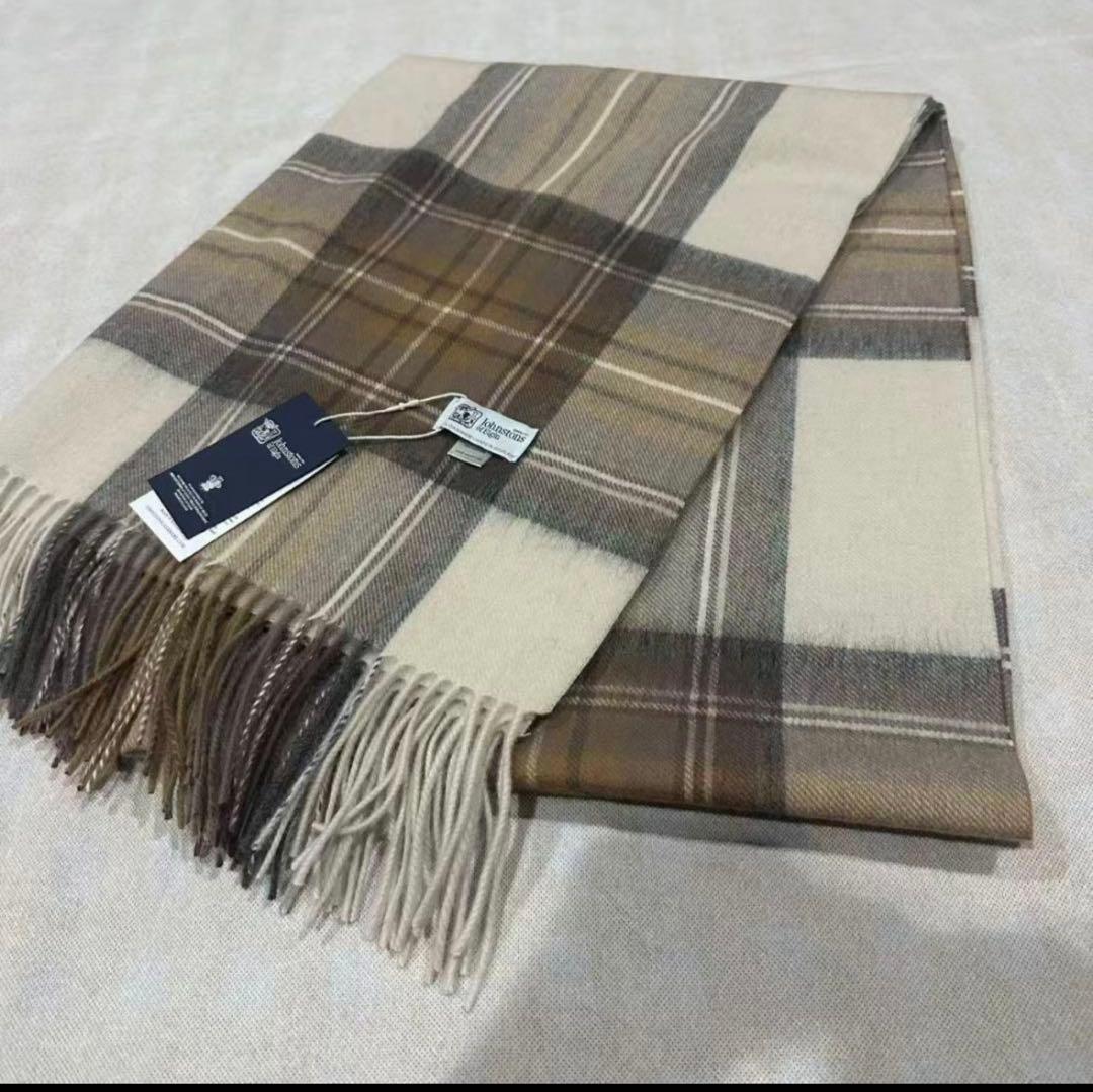 新品未使用 ジョンストンズ 大判ストール スコットランド