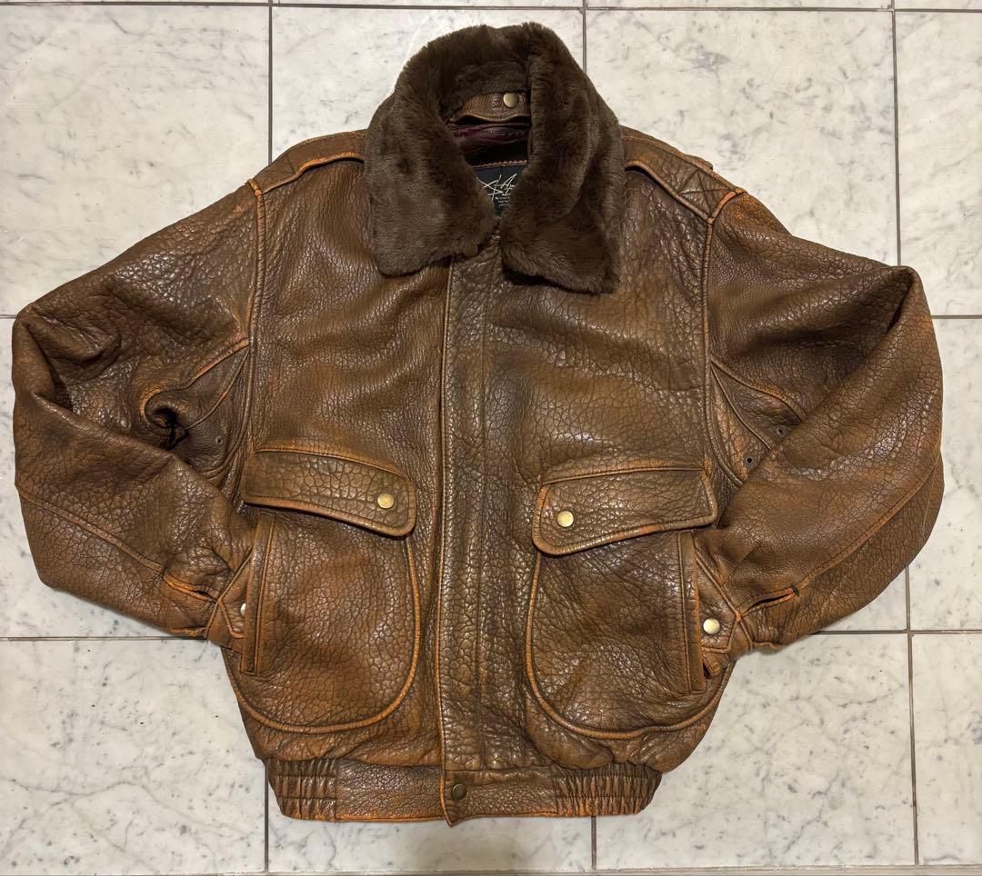 【本革】90s フライトジャケット A2タイプ 短丈　海外ボーイ