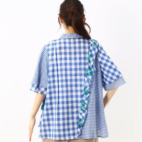 【ミセスストロベリー】☆新品☆FRAPBOIS チェック柄ブラウス