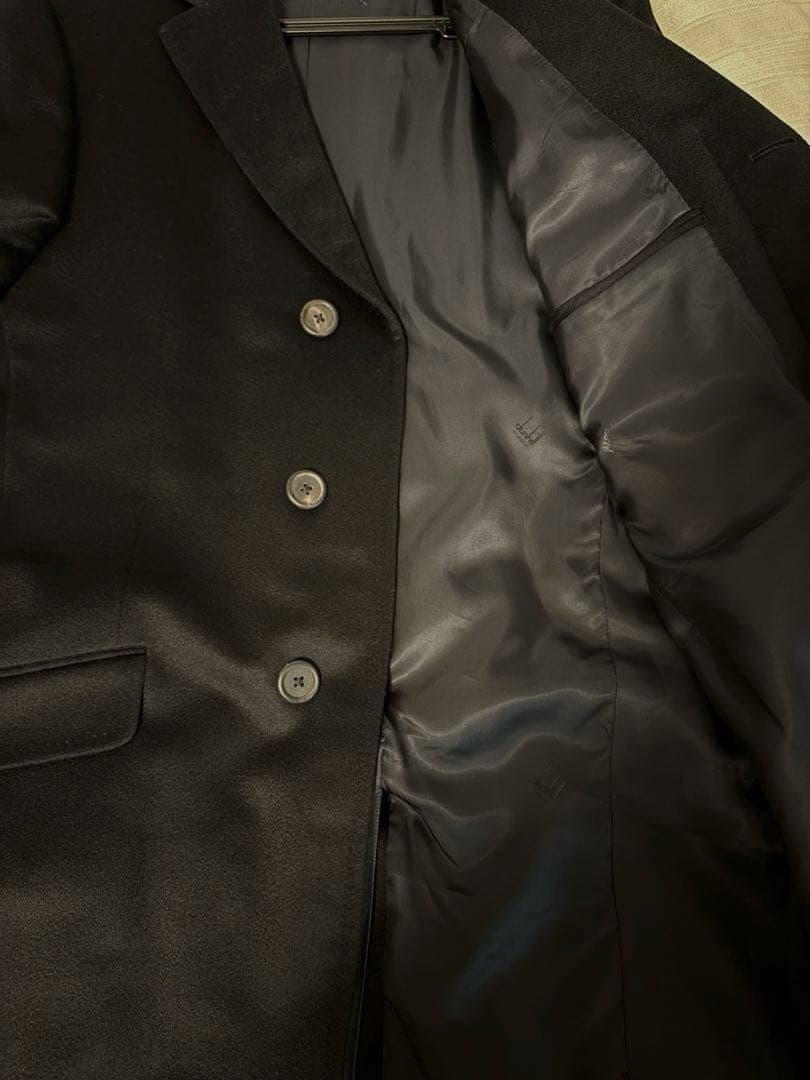 ￼にーるDunhill ダンヒル チェスターコート　カシミヤ100%