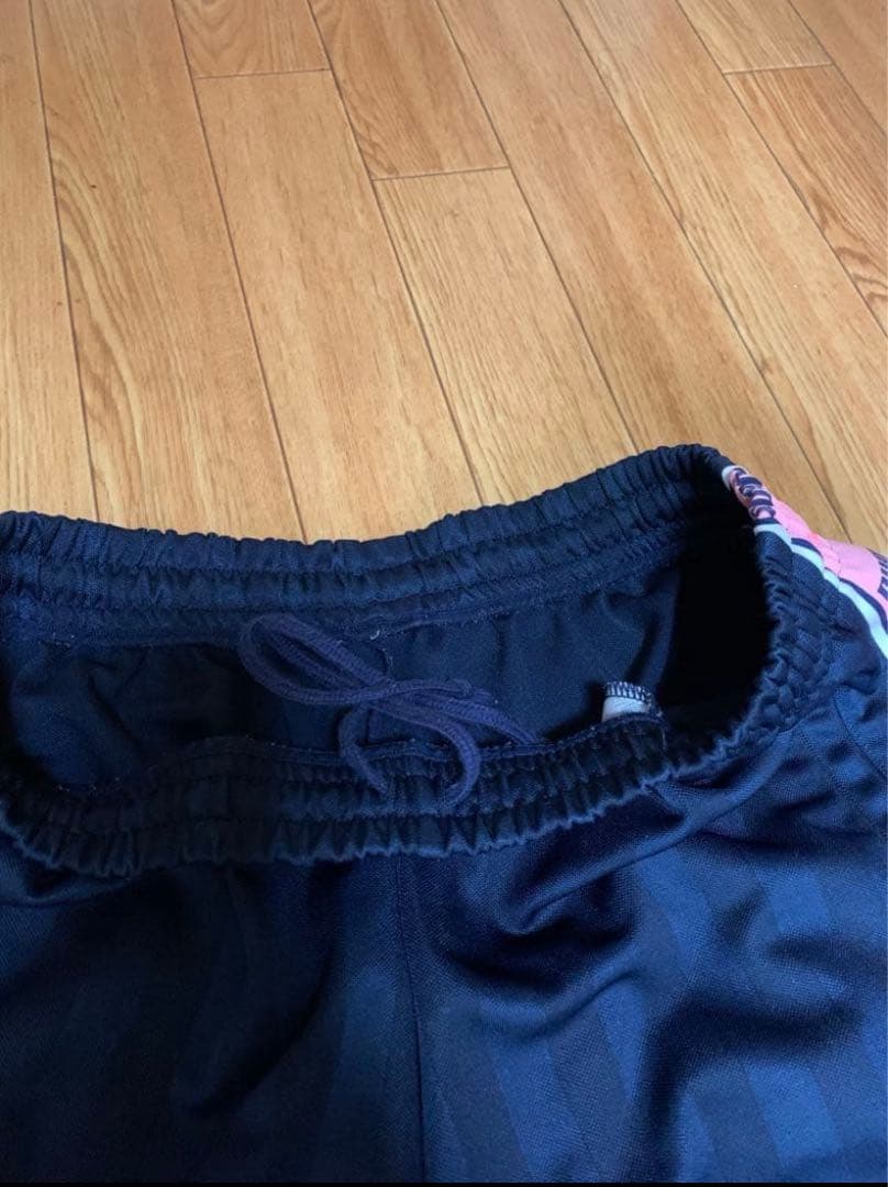 PUMA ストライプジャージ上下セットネイビー　ピンク