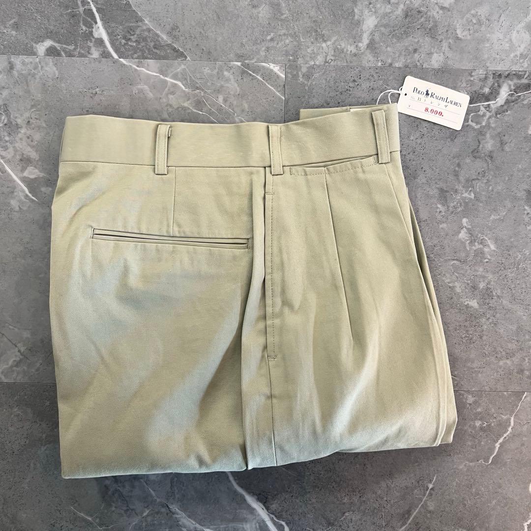 デッドストック 00s CHAPS ラルフローレン チノベージュ ツータック