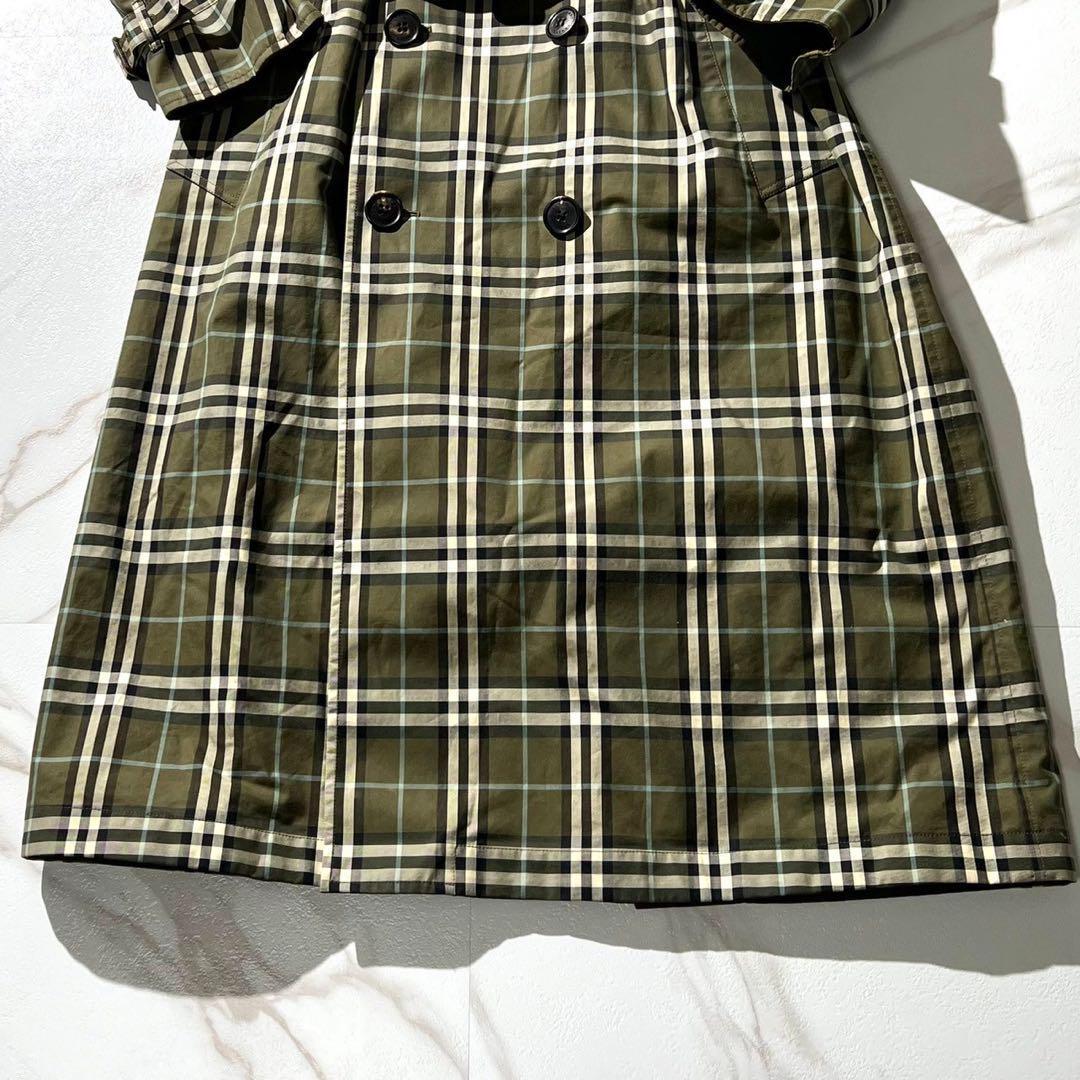 希少 BURBERRY バーバリー　リバーシブル　チェック　ロゴ　トレンチコート