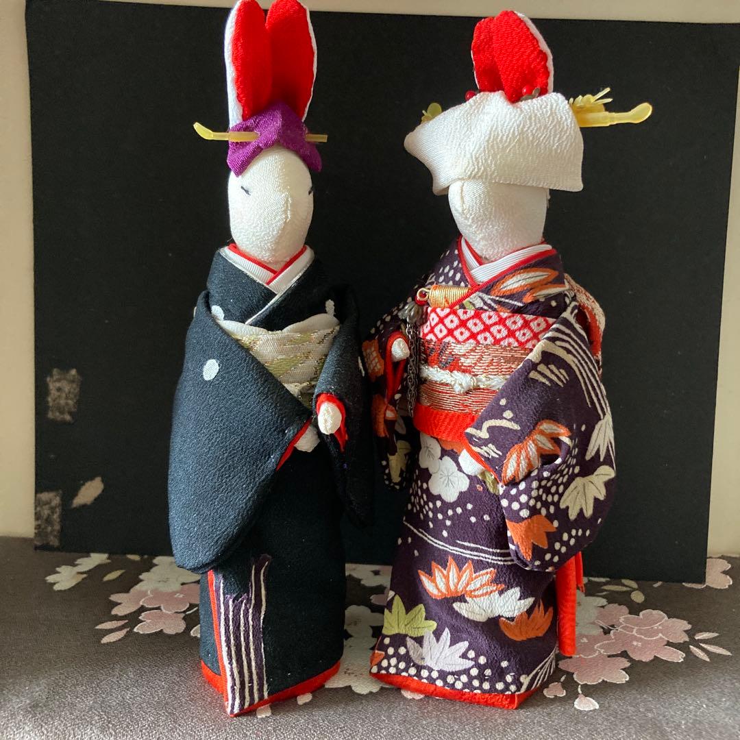 うさぎ人形　花嫁の仲人と花嫁