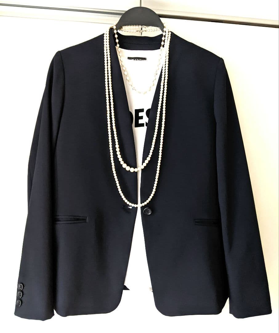 【極美品】PLST プラステ　コンフォートリュクス　ジャケット　パンツ　ネイビー