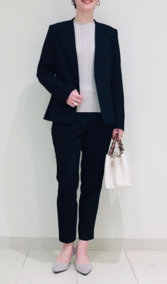 【極美品】PLST プラステ　コンフォートリュクス　ジャケット　パンツ　ネイビー