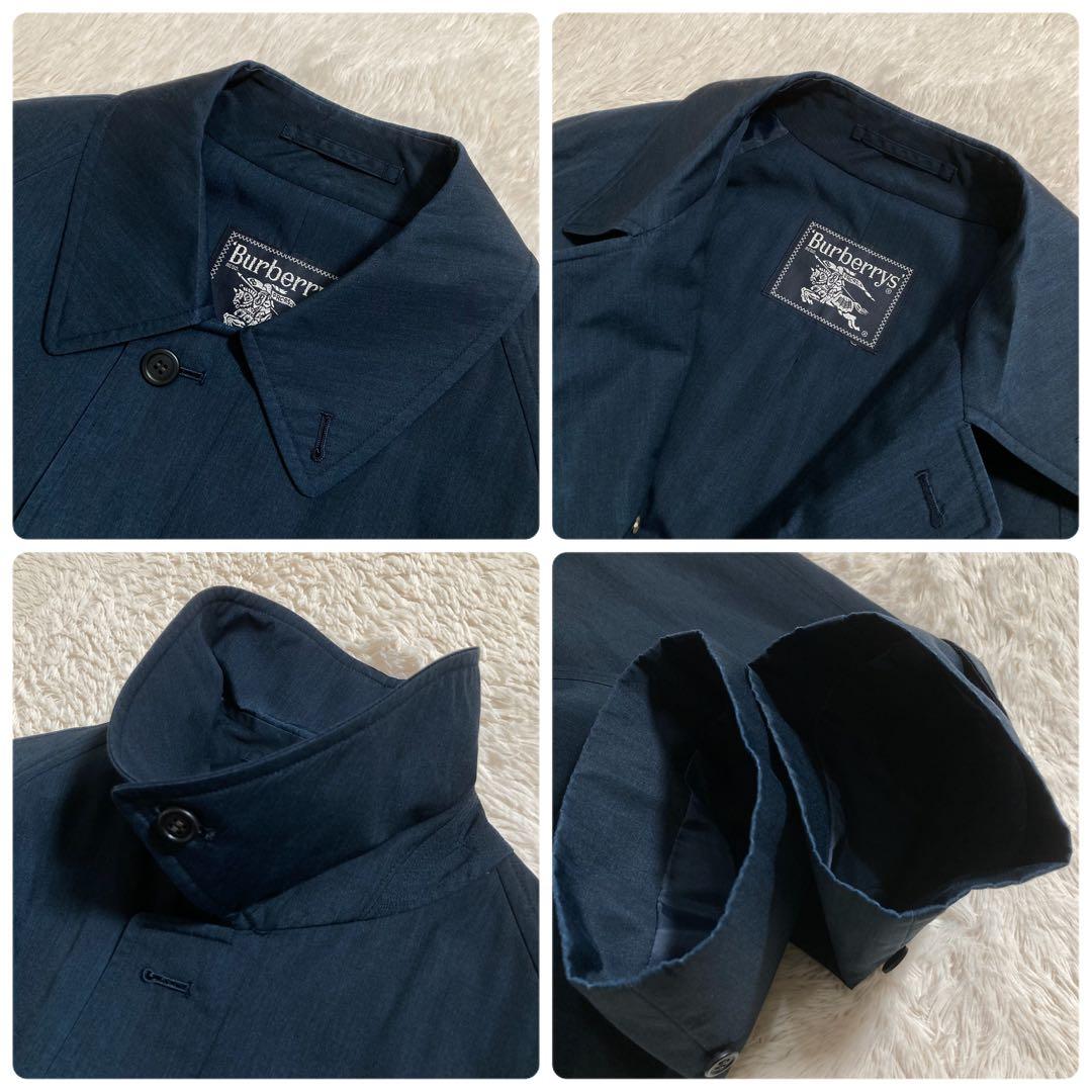 極美品 希少 BURBERRYS ステンカラーコート ロング 比翼ボタン S