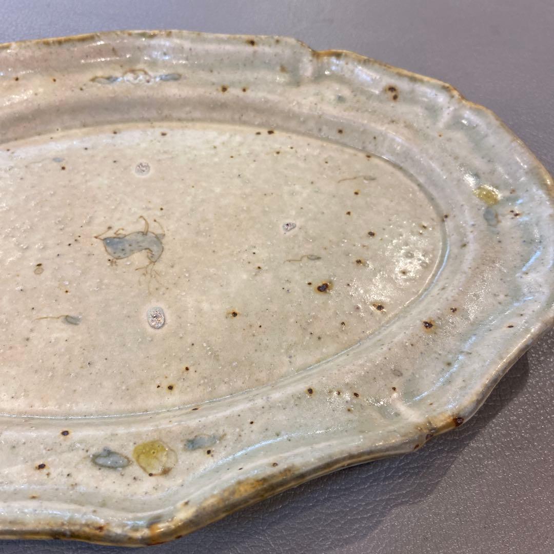 【新品未使用】コウホ窯　市野吉記　オーバル皿　安南手　楕円皿