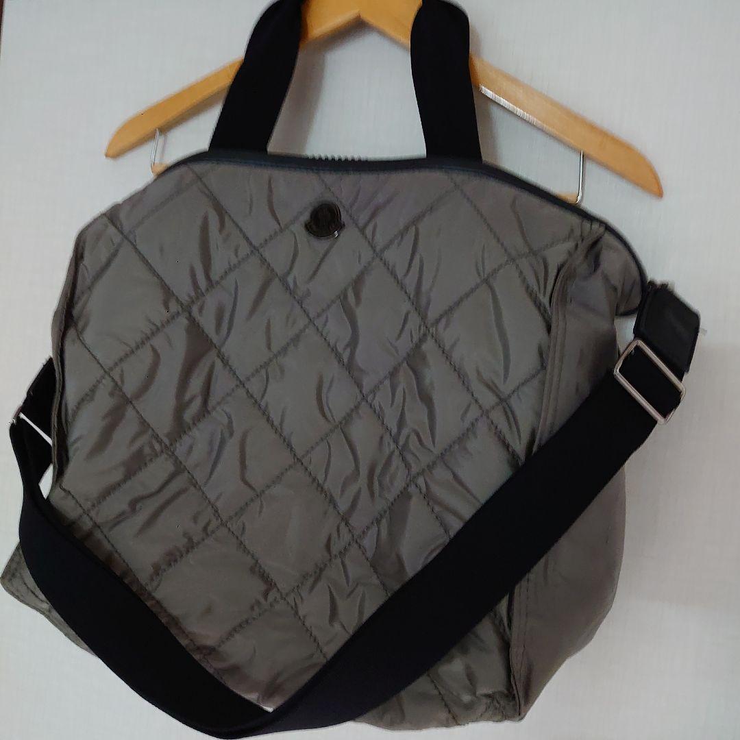 タイムセールMONCLERグレー キルティング トートバッグ