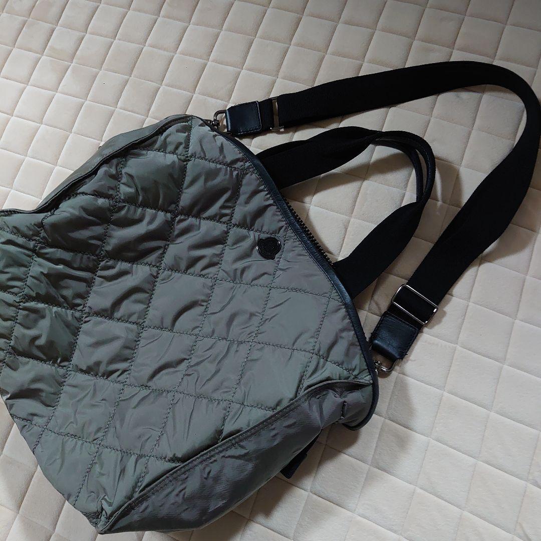 タイムセールMONCLERグレー キルティング トートバッグ