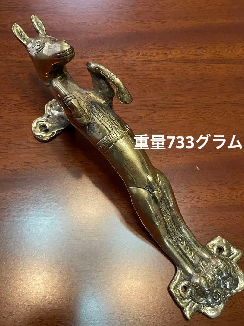 即日発送 新品 送料無料 アンティーク ドアハンドル チベット密教 馬 約25㎝
