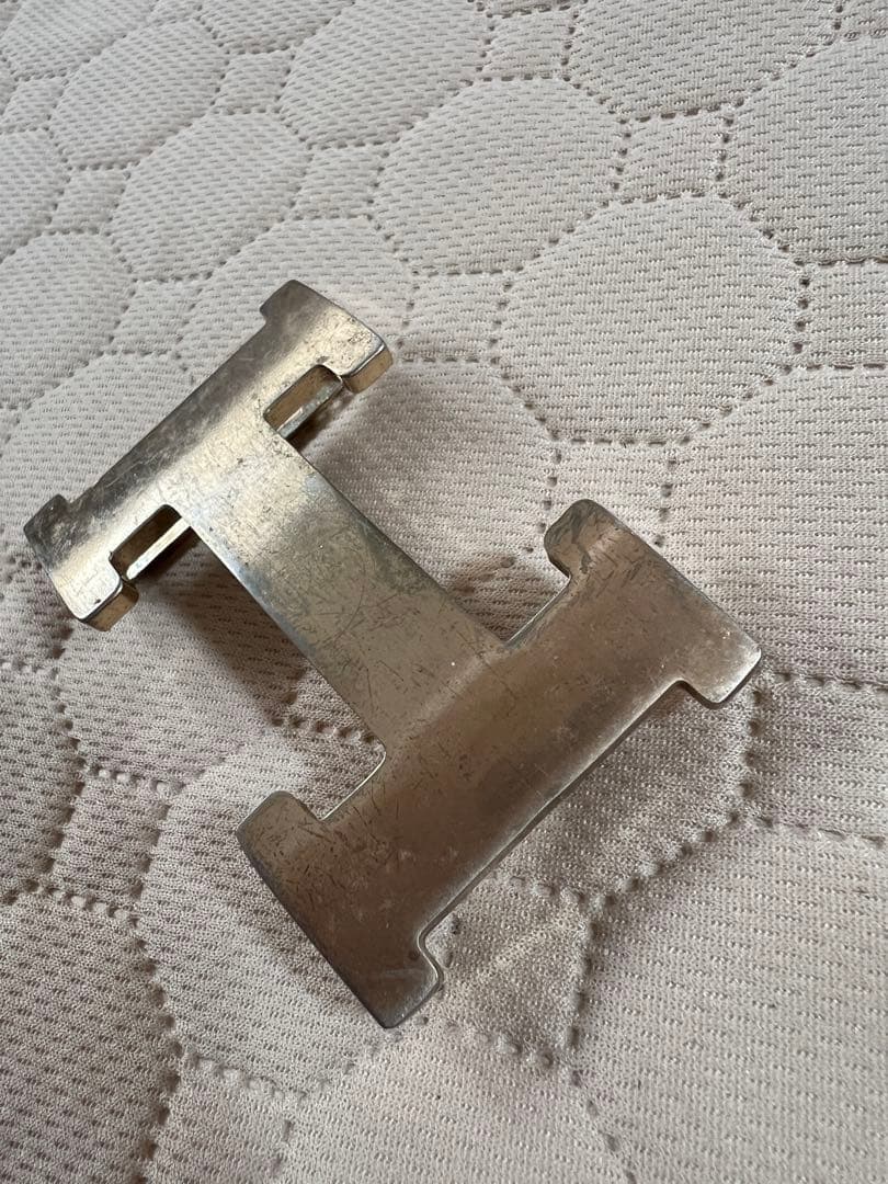 HERMES H型バックル 金属製 傷あり エルメス ベルト