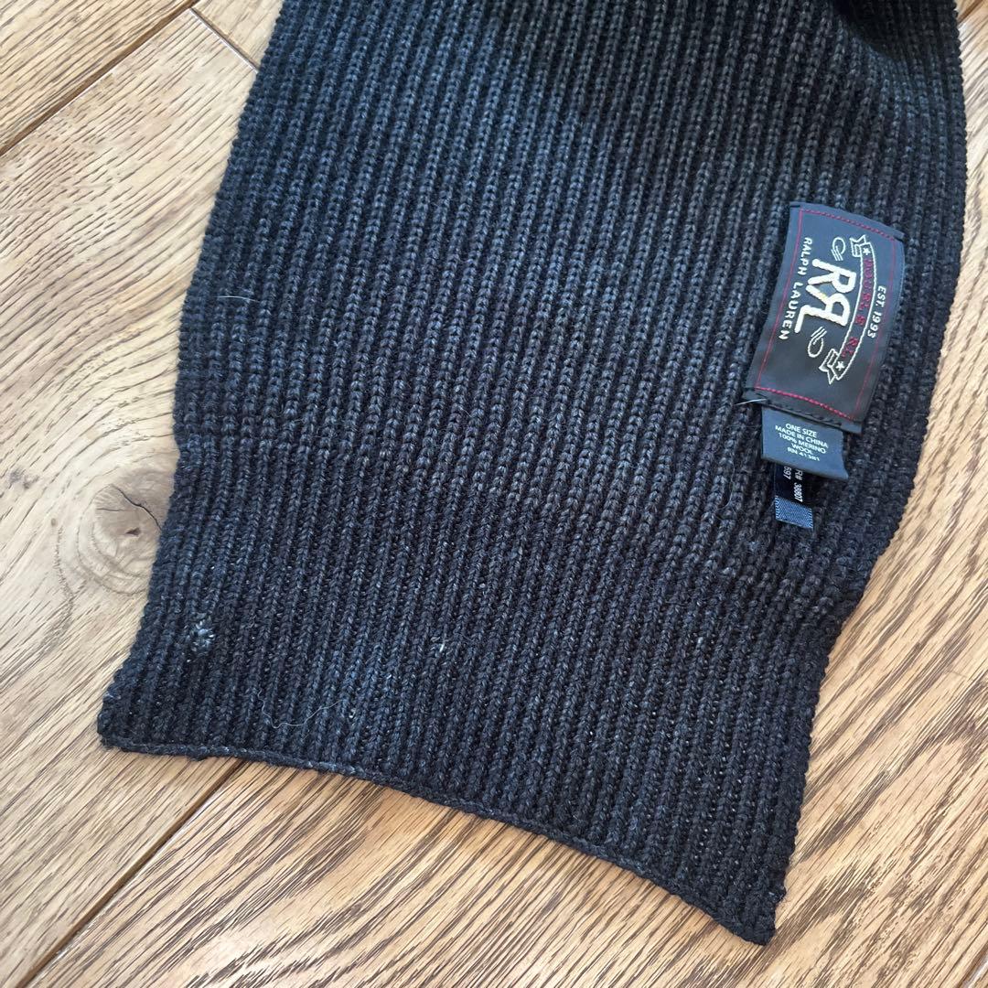 タイムセール　ダブルアールエルRalph Lauren リブ編みマフラー