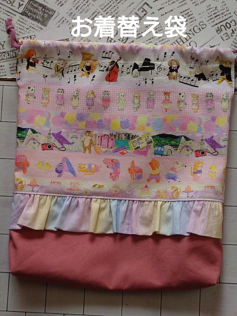 ユキエモン柄　入園セット　レッスンバッグセット　5点セット　プレゼント付き