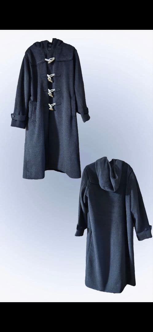 fekete ロング ダッフルコート　★完売商品