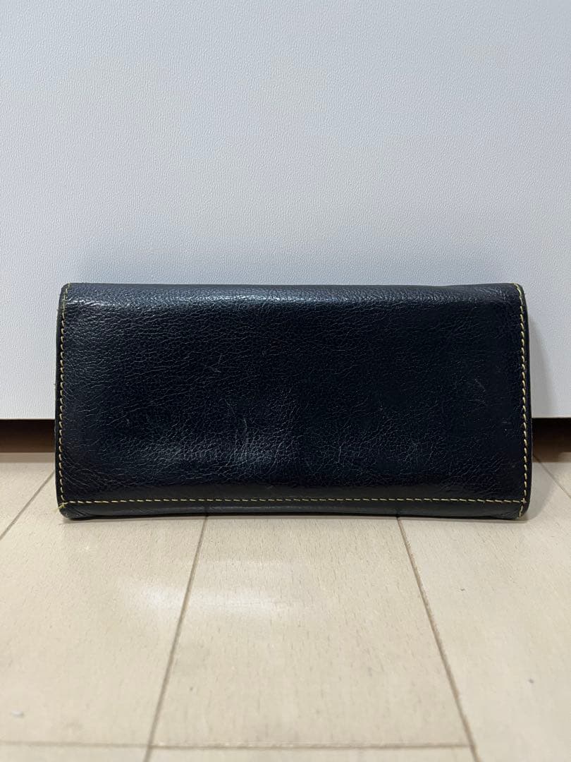 【超激レア】イルビゾンテ/長財布/黒/黄色ステッチ/日本限定品
