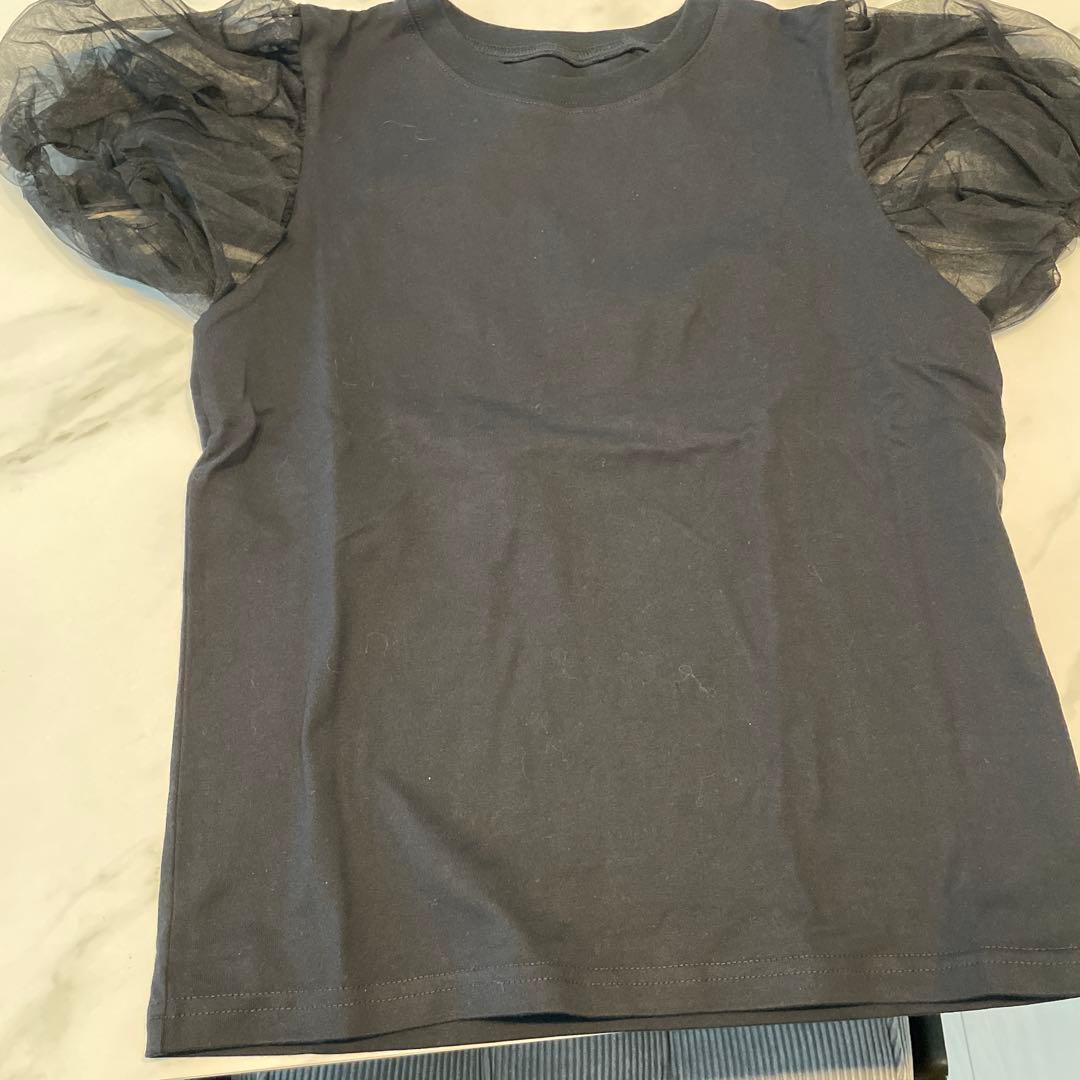 試着のみ CLANE クラネ TULLE VEST LAYERED TOPS