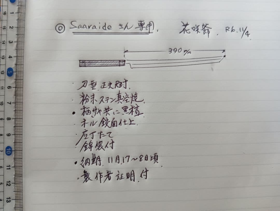 Saaride さん、専用、