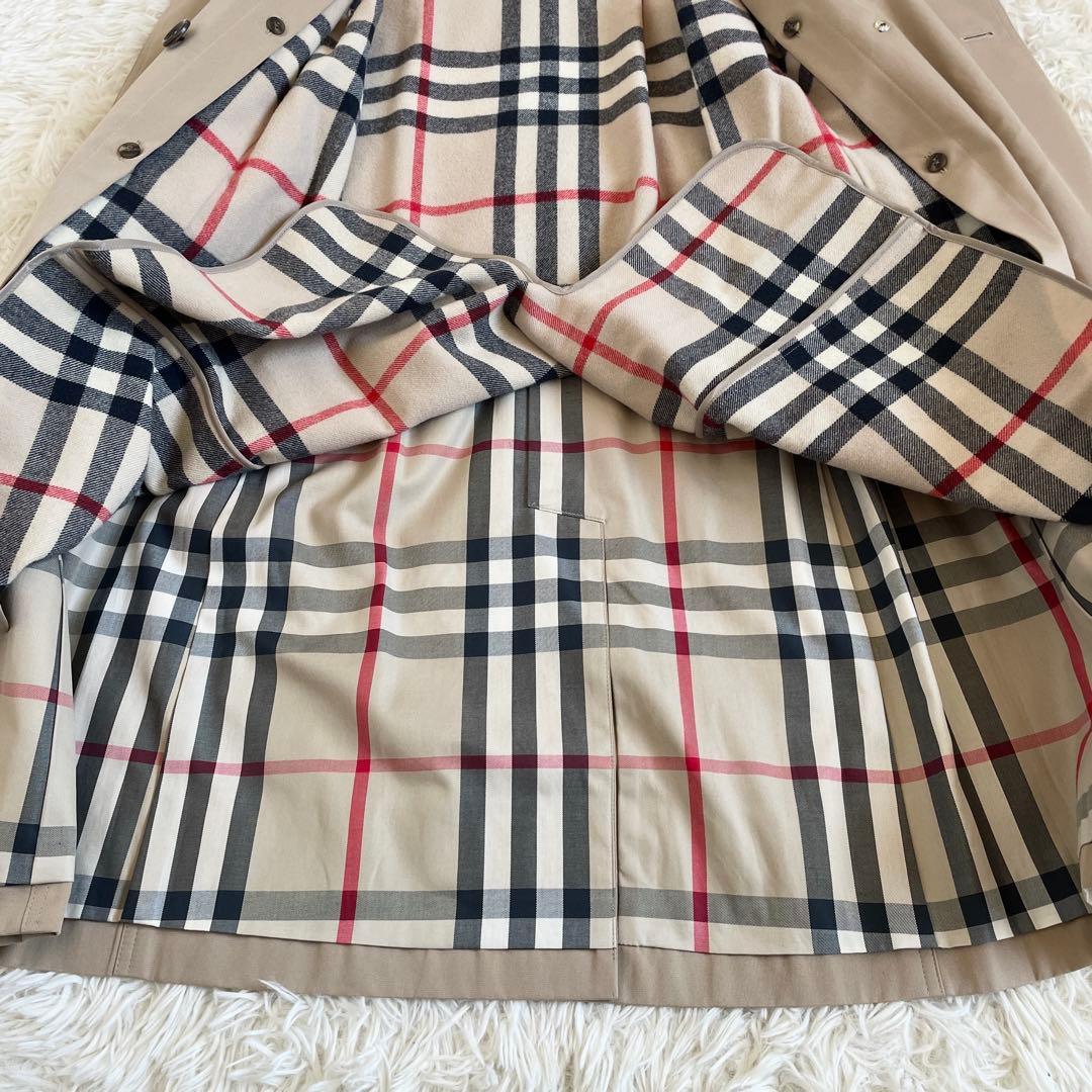 新品未使用　バーバリー　トレンチコート　チェック　2way　ハニーベージュ　S