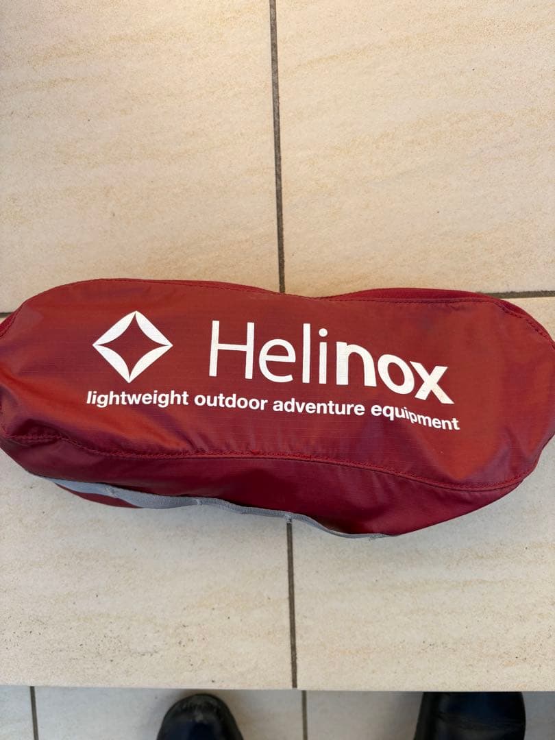 Helinox アウトドアチェア レッド グレー