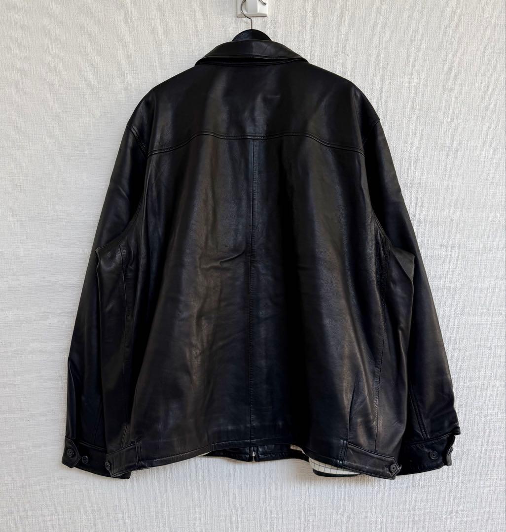 超スペシャル 90s ラルフローレン レザー ジャケット XXL ブラック 黒