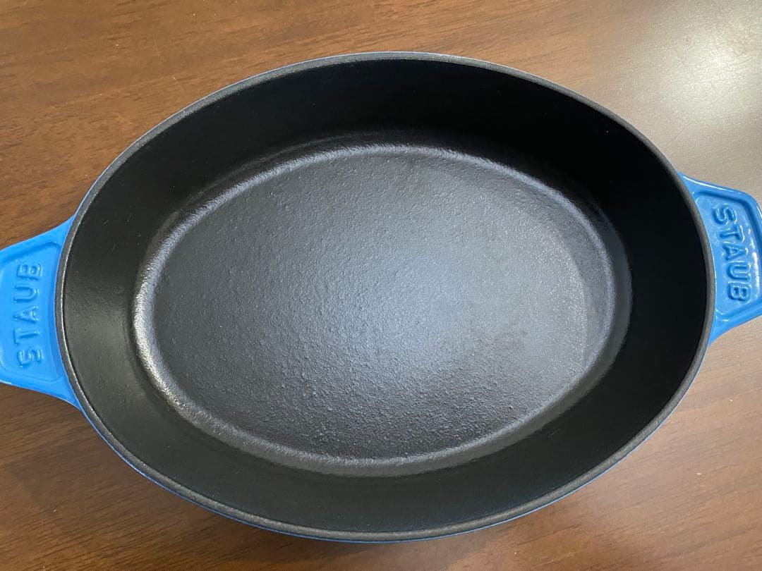 【希少】ストウブ　40周年限定色　サックスブルー　オーバルホットプレート