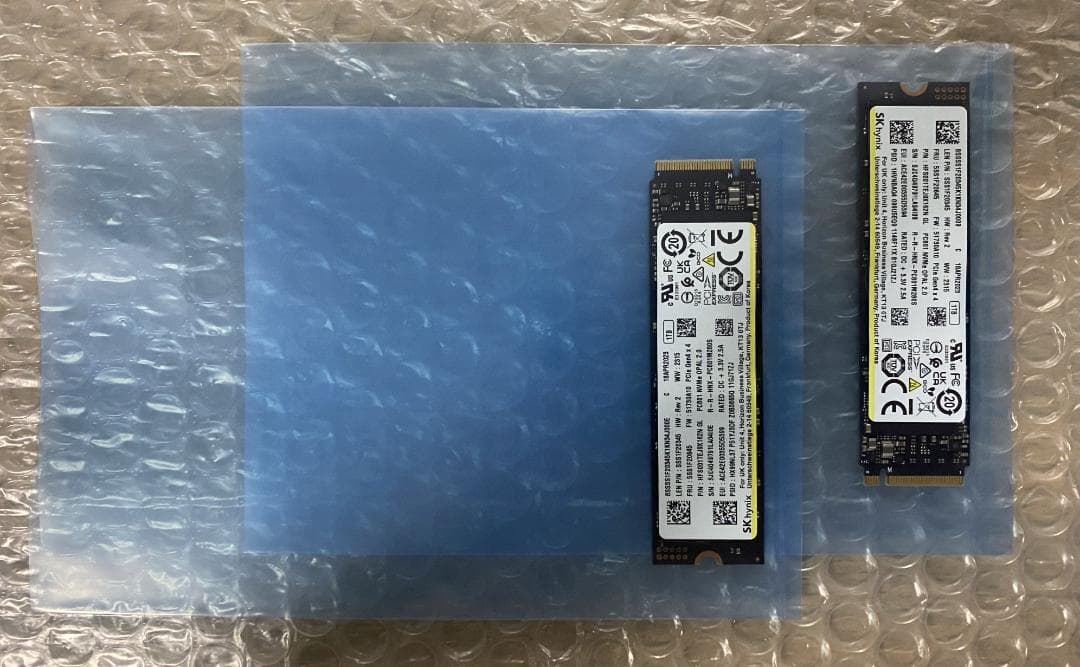 SK Hynix PC801 1TB NVMe M.2 SSD 2個セット