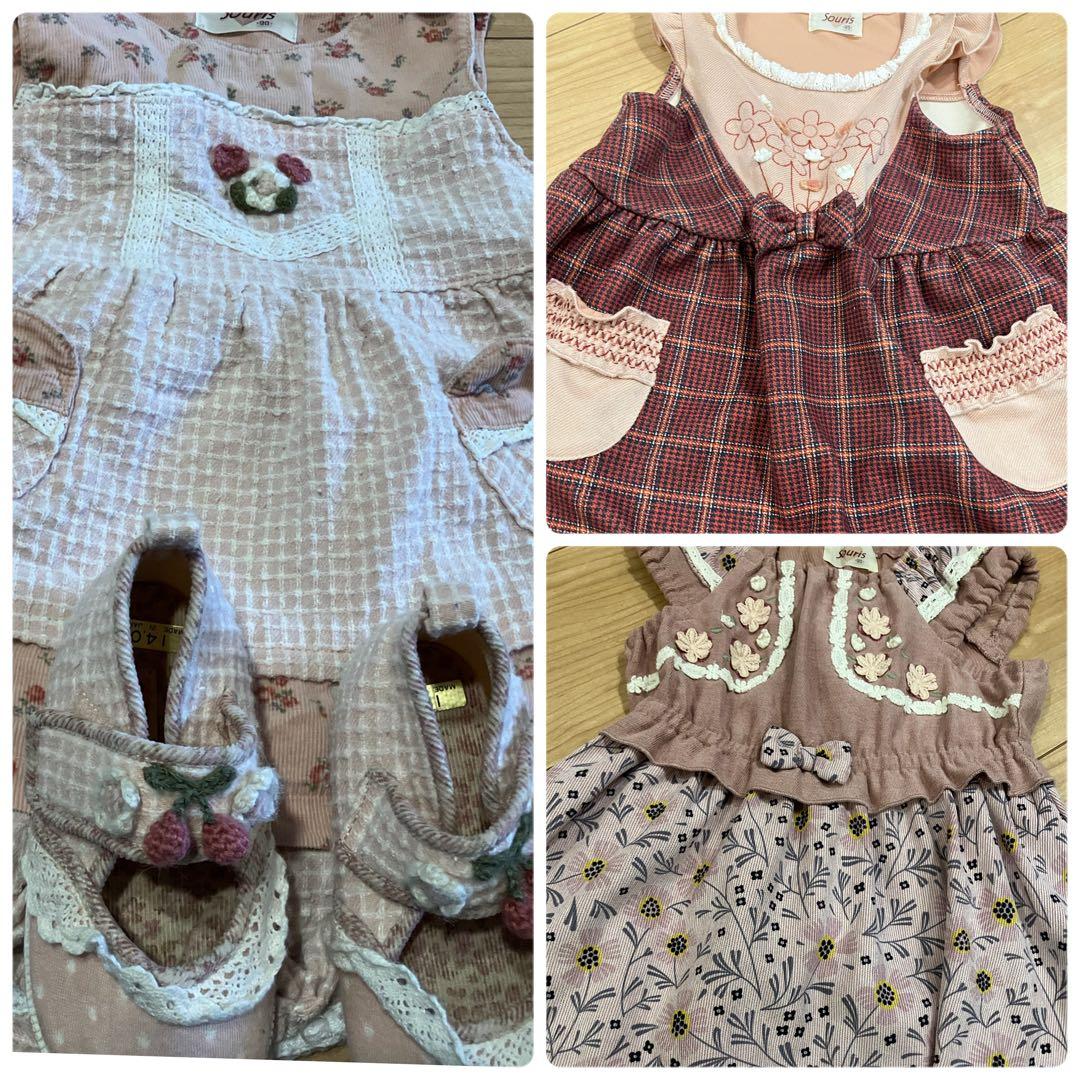 souris 3着と靴セット　90.95センチ