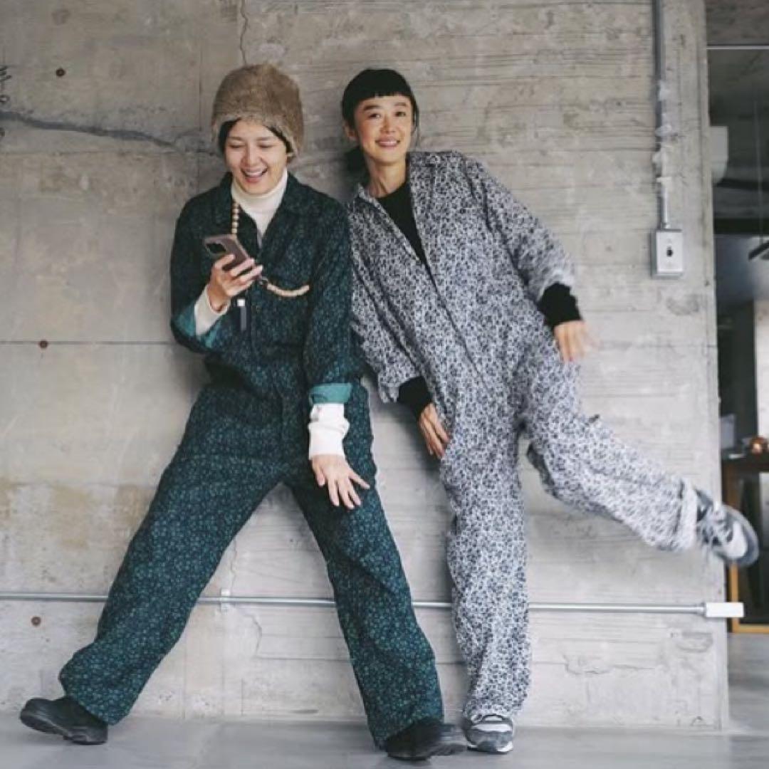 【未使用】Yarmo 小花柄ボイラースーツ ネストローブ　fofofofa