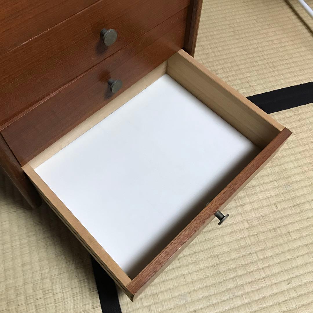 鳥取家具　ヴィンテージ　4段小引き出し　チェスト