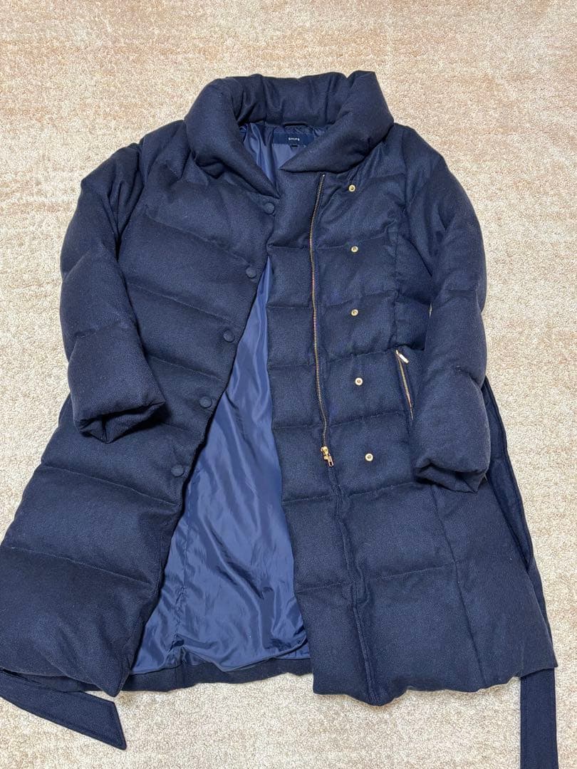 【極美品】シップス シルクカシミヤ混ウール　ダウンコート Mサイズ