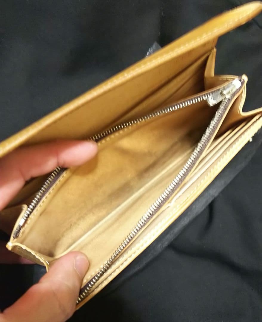 ワイルドスワンズ 長財布 wave サドルナチュラル 状態○